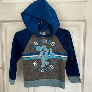 Blue's Clues Kids Hoodie - 3T Blueskidoo We Can Too graphic Blue Gray paw print